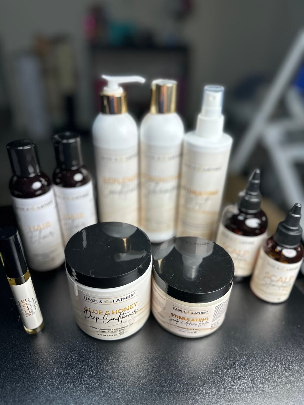 Bask & Lather Ultimate Healthy Hair Care Growth Bundle 8 Piece Set NEW